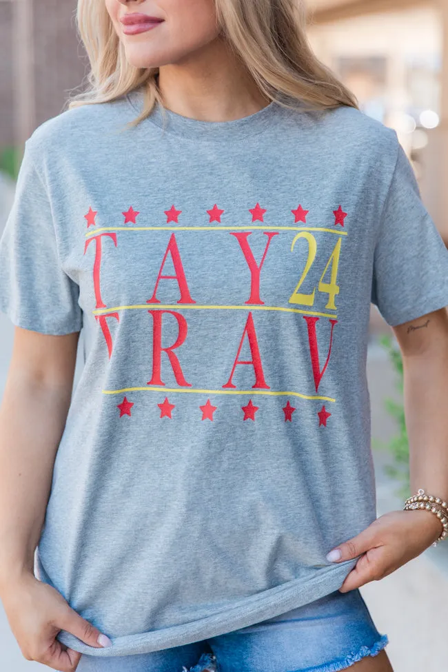 Tay Trav 24 Light Grey Oversized Graphic Tee sold by Pink Lily product image thumbnail 3
