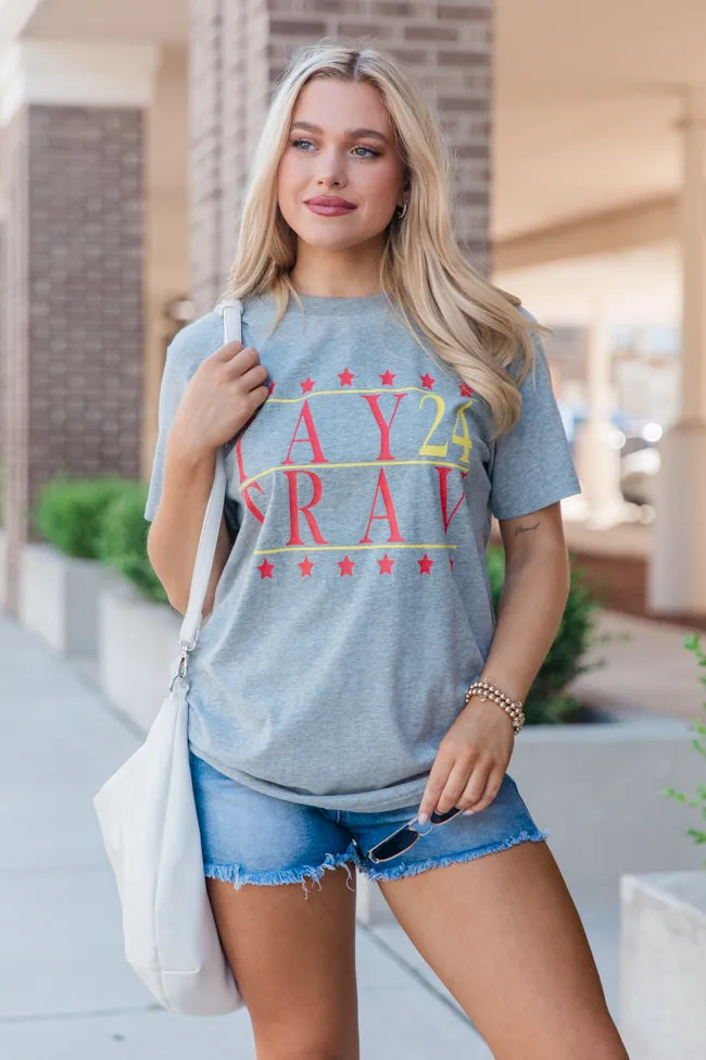 Tay Trav 24 Light Grey Oversized Graphic Tee sold by Pink Lily product image thumbnail 4