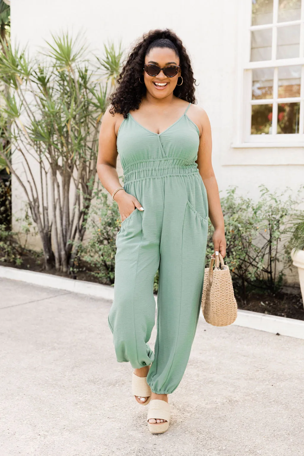 Raise Your Standards Sage Green Jumpsuit SALE sold by Pink Lily product image thumbnail 5