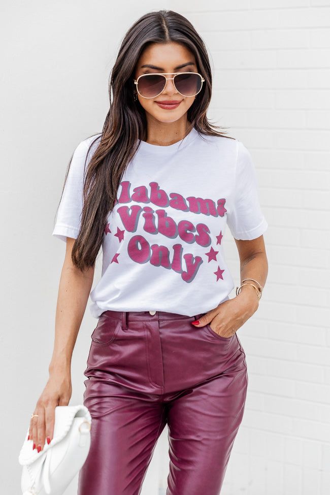 Alabama Vibes Only White Graphic Tee sold by Pink Lily product image thumbnail 3