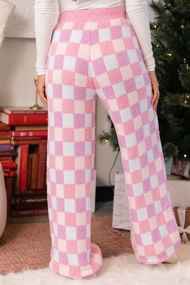 Movies and Chill Multi Check Fuzzy Lounge Pants FINAL SALE sold by Pink Lily product image thumbnail 4
