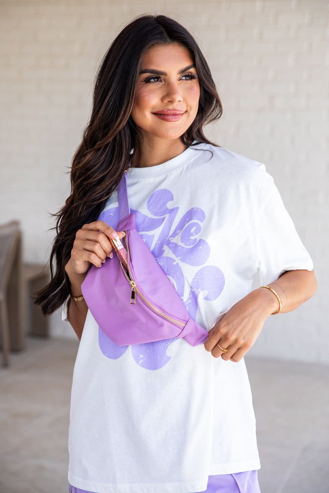On The Go Purple Belt Bag sold by Pink Lily product image thumbnail 3