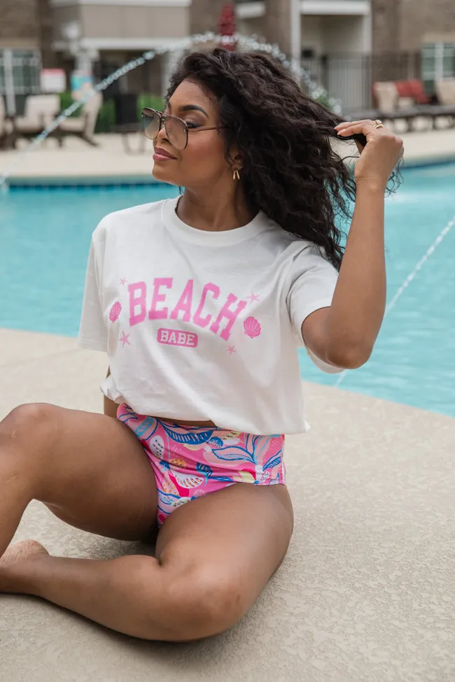Beach Babe White Comfort Colors Graphic Tee sold by Pink Lily