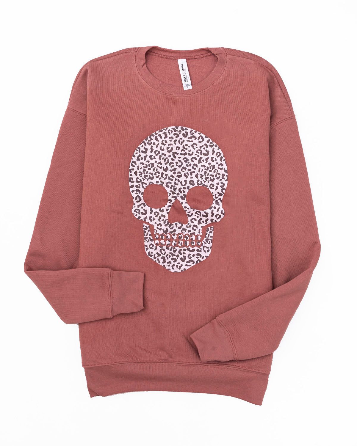 Animal Print Skull Mauve Graphic Sweatshirt sold by Pink Lily product image thumbnail 5