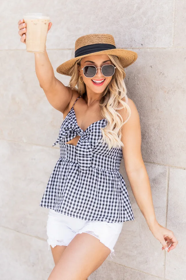 Genuine Heart Black/White Gingham Cut out Tank FINAL SALE sold by Pink Lily product image thumbnail 3