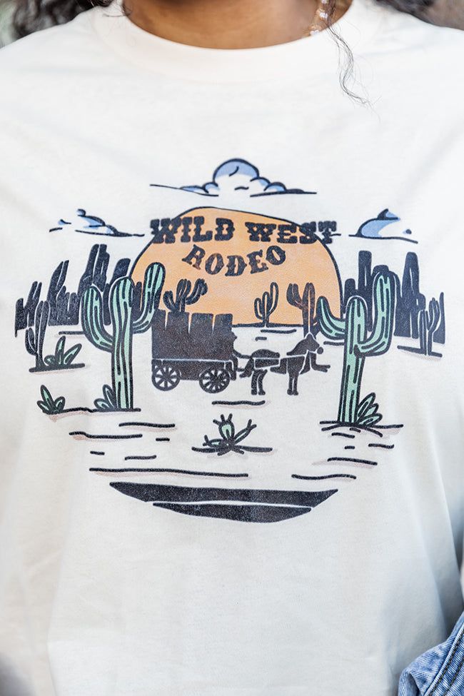 Wild West Rodeo Ivory Oversized Graphic Tee sold by Pink Lily product image thumbnail 3