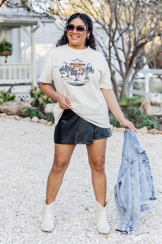 Wild West Rodeo Ivory Oversized Graphic Tee sold by Pink Lily product image thumbnail 2