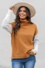 Brown Colorblock Turtleneck Sweater  FINAL SALE sold by Pink Lily