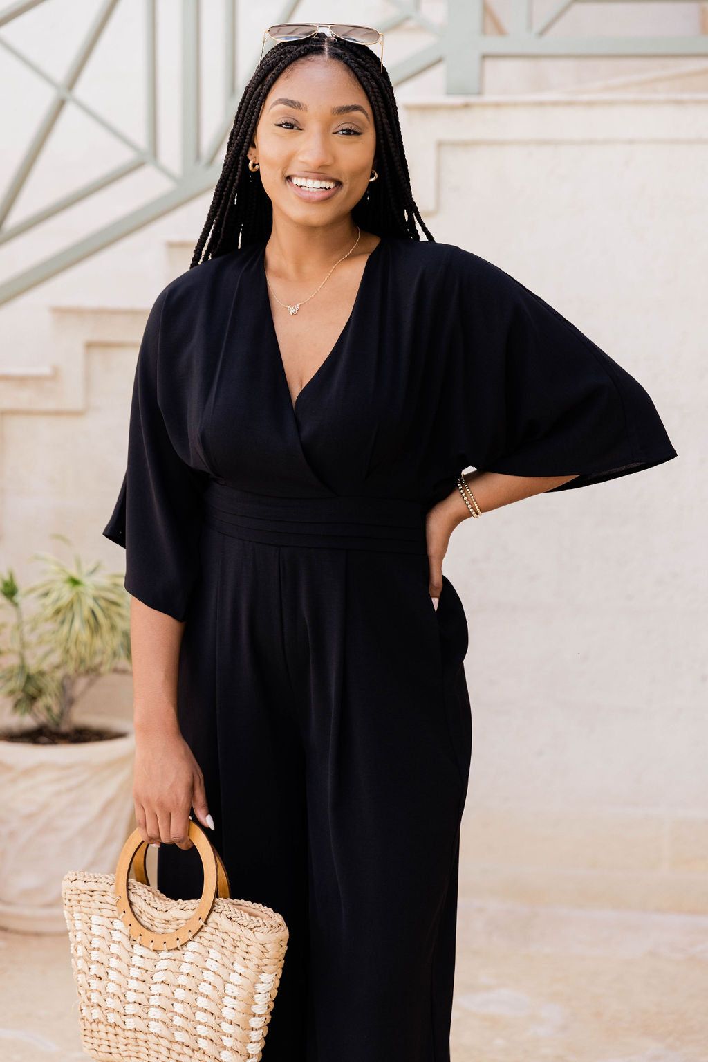 I Do Black Wide Leg Jumpsuit sold by Pink Lily product image thumbnail 2