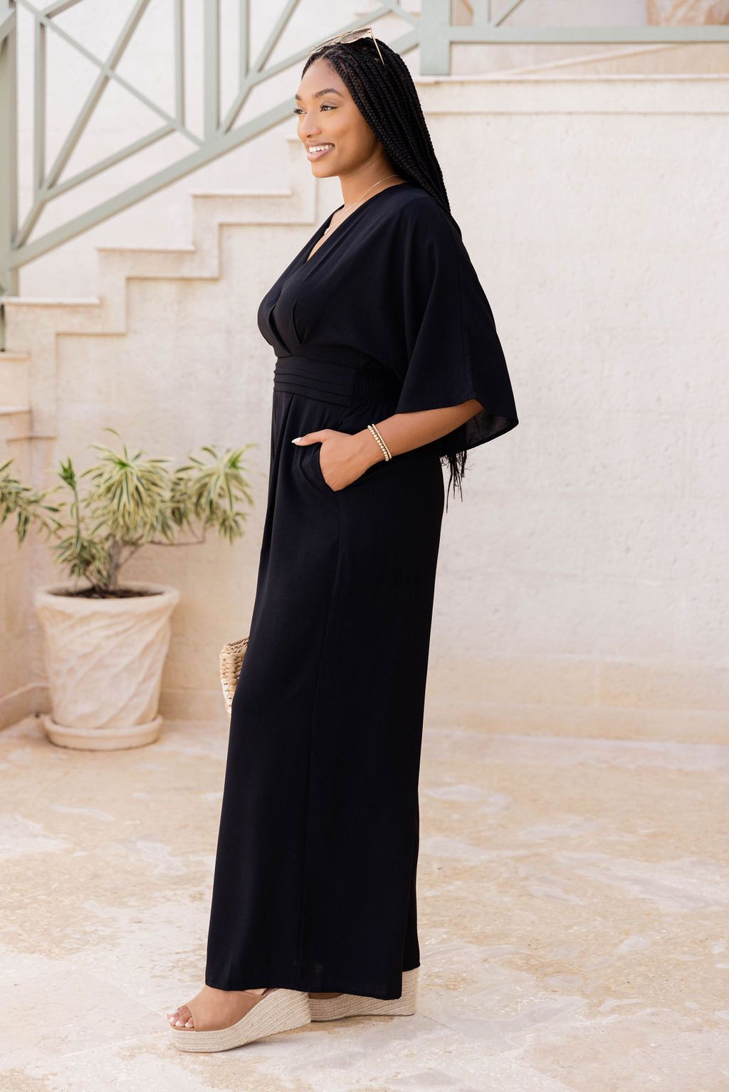 I Do Black Wide Leg Jumpsuit sold by Pink Lily product image thumbnail 4