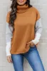 Brown Colorblock Turtleneck Sweater  FINAL SALE sold by Pink Lily