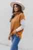 Brown Colorblock Turtleneck Sweater  FINAL SALE sold by Pink Lily