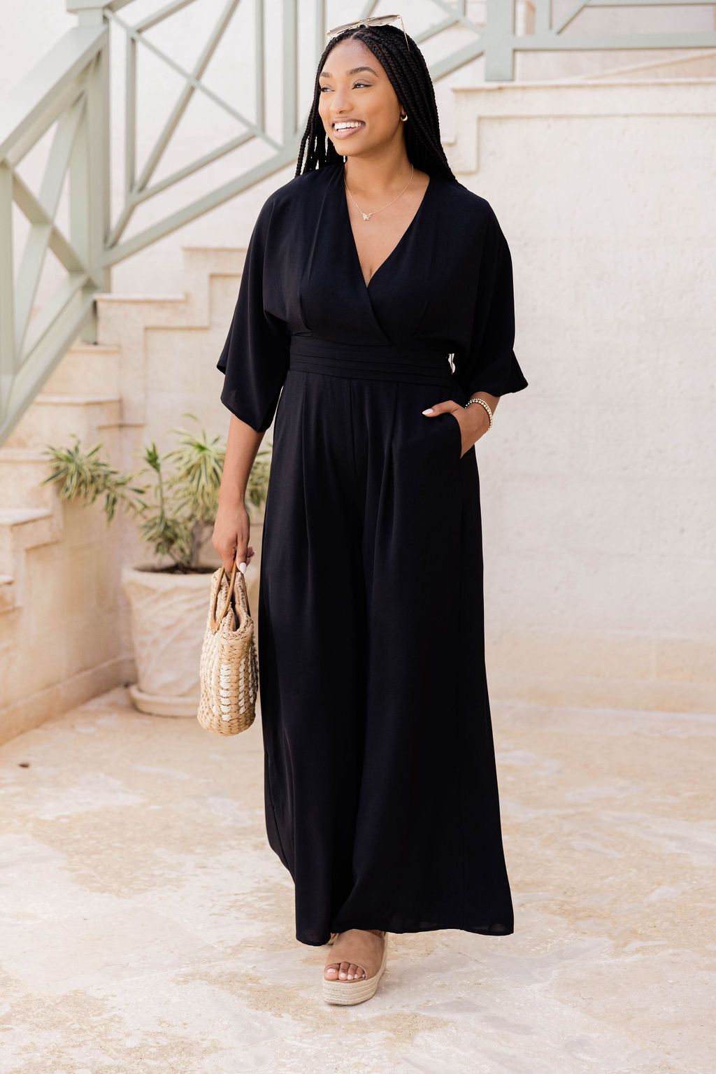I Do Black Wide Leg Jumpsuit sold by Pink Lily product image thumbnail 3