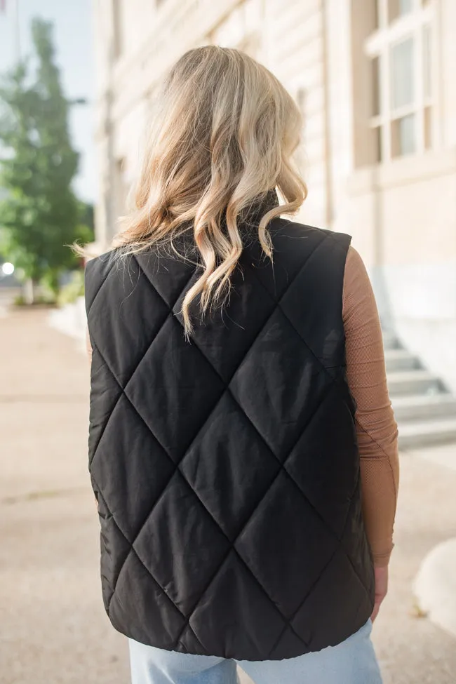 Mountainside Moment Black Quilted Puffer Vest SALE sold by Pink Lily product image thumbnail 5