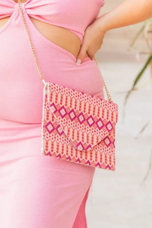 Counting On Tonight Pink Beaded Clutch FINAL SALE made by Pink Lily