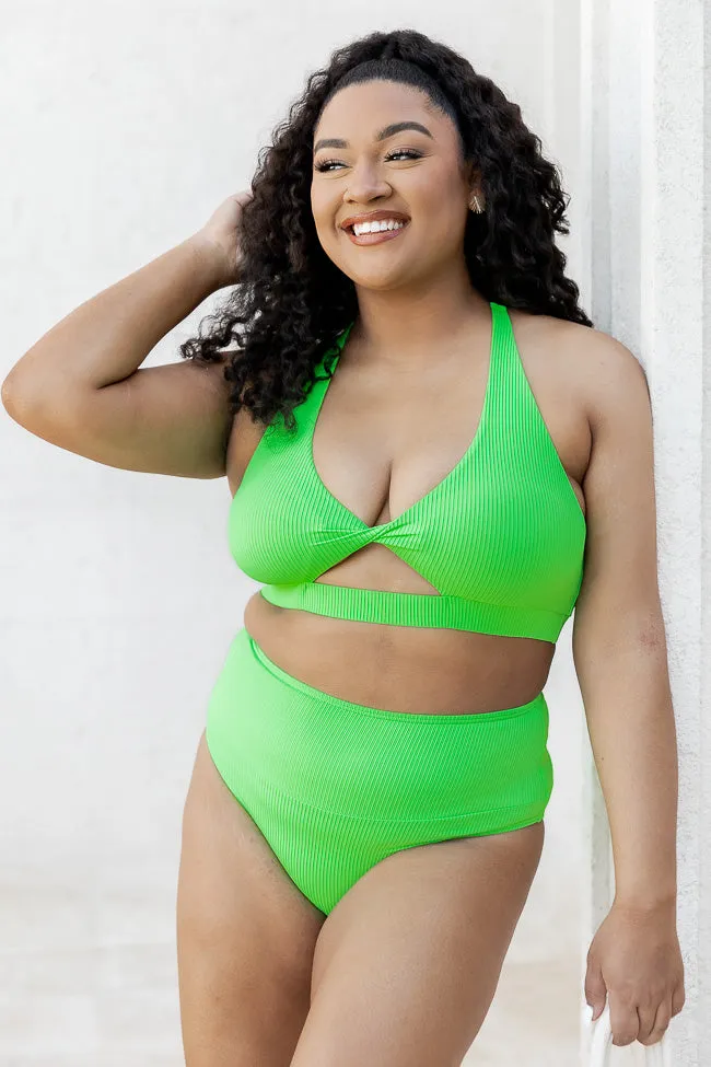 Green with Envy Lime Green Halter Bikini Top FINAL SALE sold by Pink Lily product image thumbnail 3