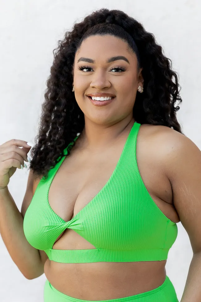 Green with Envy Lime Green Halter Bikini Top FINAL SALE sold by Pink Lily