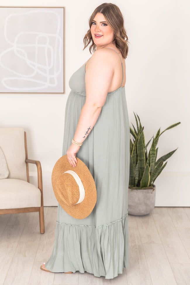 Lovely Fame Sage Cami Maxi Dress FINAL SALE sold by Pink Lily product image thumbnail 8