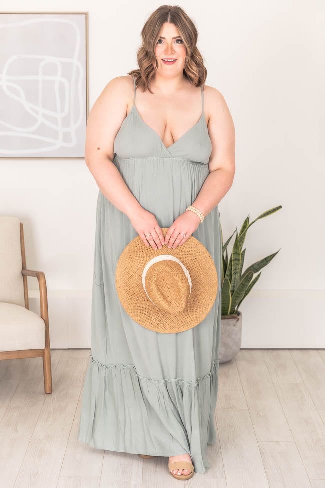 Lovely Fame Sage Cami Maxi Dress FINAL SALE sold by Pink Lily product image thumbnail 7