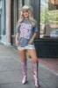 That Don't Impress Me Much Grey Oversized Graphic Tee sold by Pink Lily