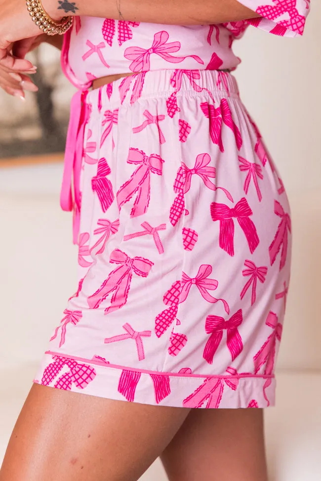 Good To Get Away In Put A Bow On It Bamboo Pajama Shorts sold by Pink Lily product image thumbnail 4