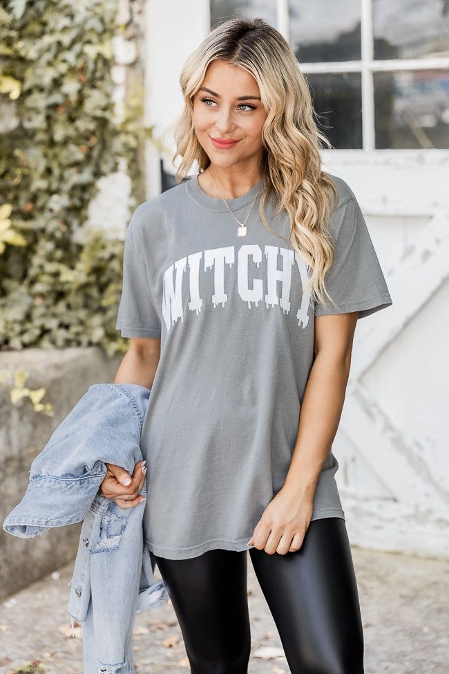 Witchy Grey Graphic Tee sold by Pink Lily product image thumbnail 2
