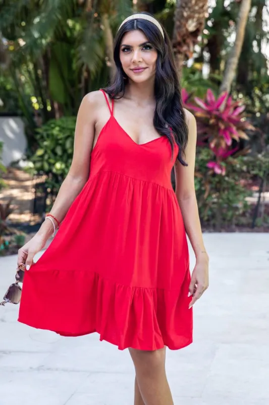 Got A Hold On Me Red Mini Dress FINAL SALE sold by Pink Lily
