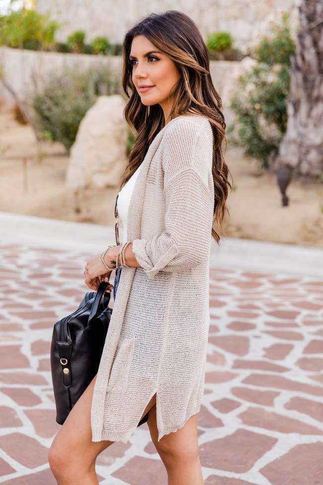 Here Without You Taupe Cardigan sold by Pink Lily product image thumbnail 7