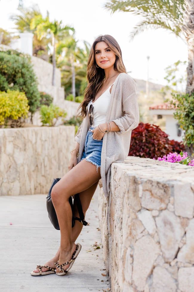 Here Without You Taupe Cardigan sold by Pink Lily product image thumbnail 3