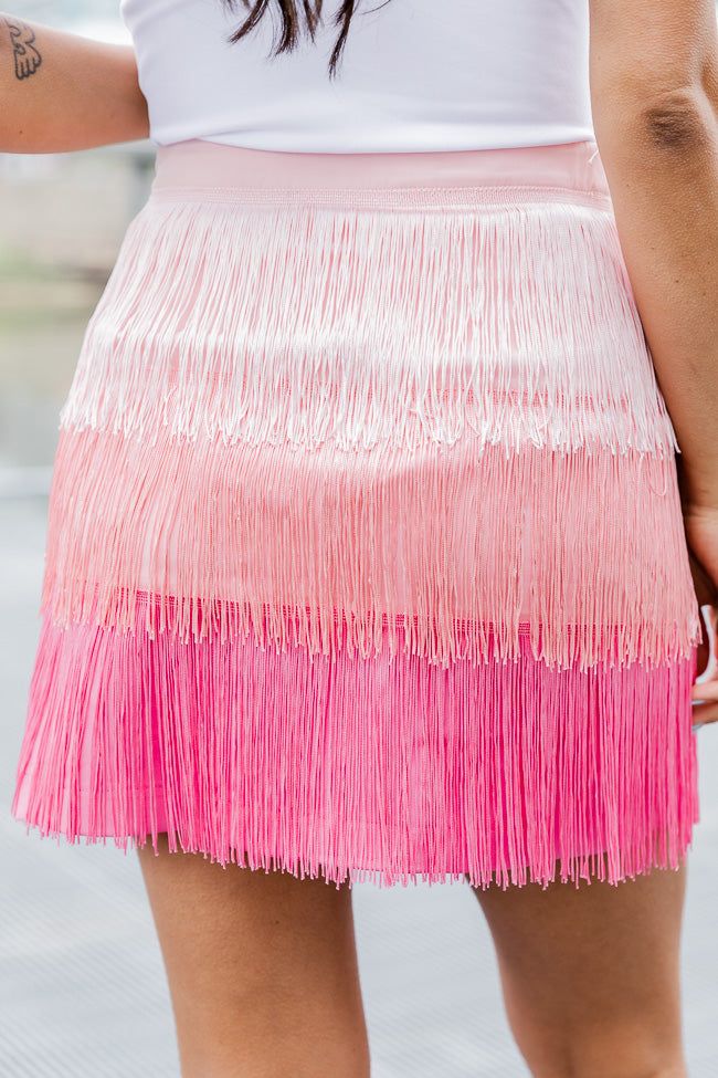 Meet Me In The Afterglow Pink Fringe Tassel Skirt sold by Pink Lily product image thumbnail 3