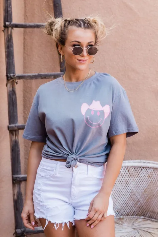 Country Music Kinda of Gal Grey Oversized Graphic Tee SALE sold by Pink Lily