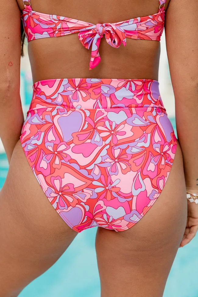 Groovy Getaway In Lovely Blossoms High Waisted Bikini Bottoms FINAL SALE sold by Pink Lily product image thumbnail 5