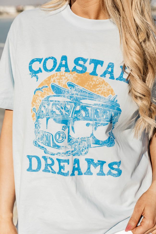 Coastal Dreams Light Blue Oversized Graphic Tee sold by Pink Lily product image thumbnail 3