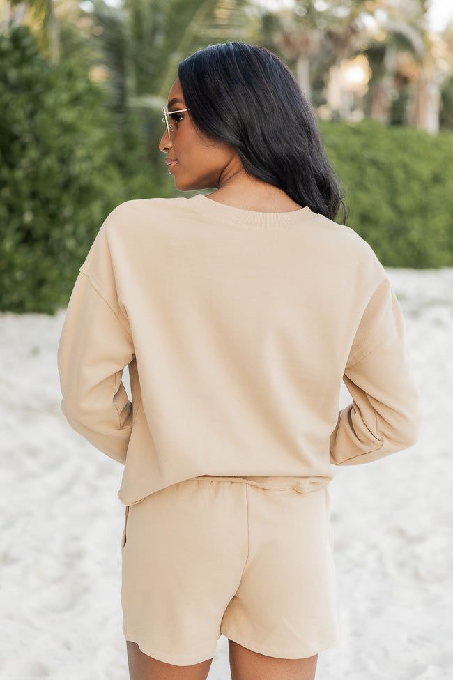 Stay Golden Tan Cropped Graphic Sweatshirt sold by Pink Lily product image thumbnail 6