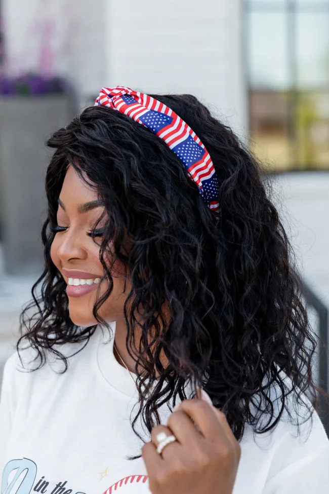 Happy And Free American Flag Knot Headband FREE GWP sold by Pink Lily product image thumbnail 2
