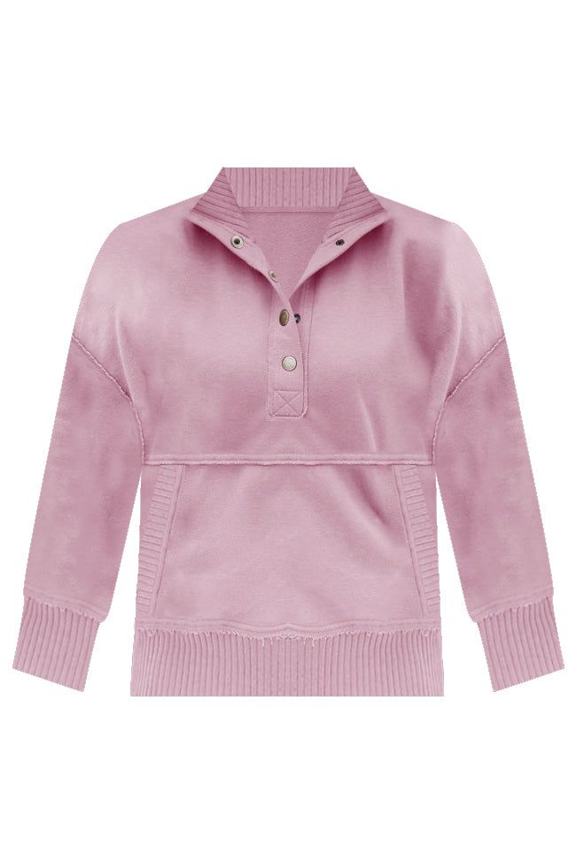 Just Go With It Mauve Henley Pullover sold by Pink Lily product image thumbnail 5