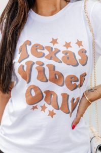 Texas Vibes Only White Graphic Tee sold by Pink Lily