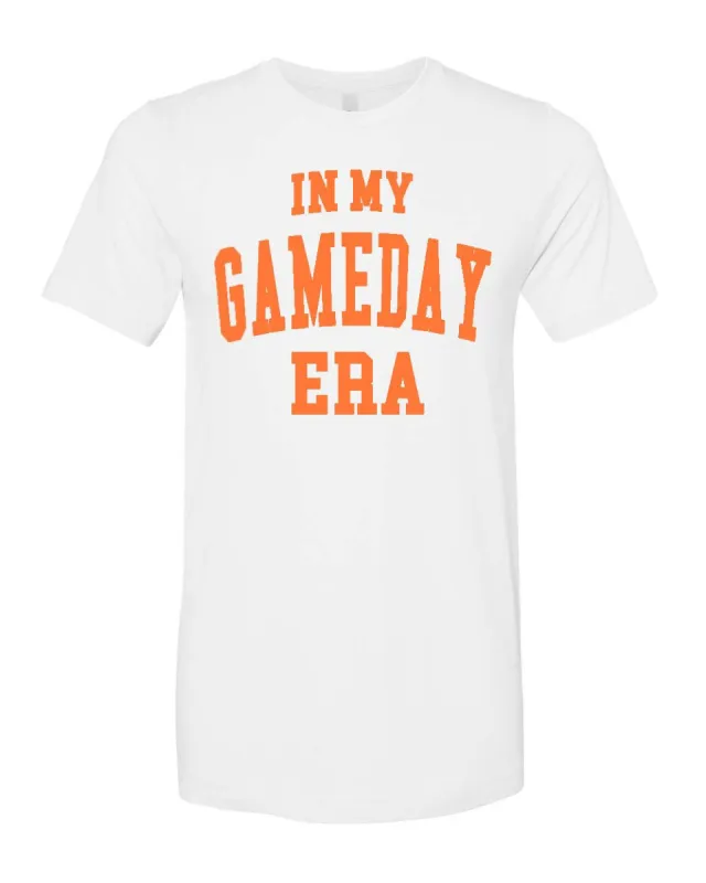 In My Gameday Era Orange White Graphic Tee sold by Pink Lily