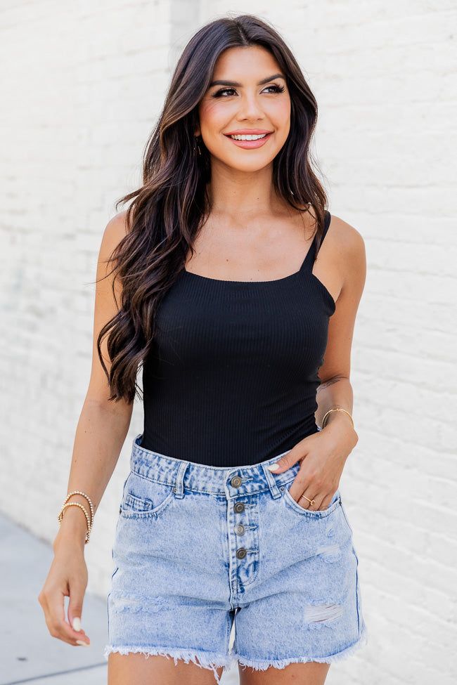 Believe In Forever Black Bodysuit FINAL SALE sold by Pink Lily