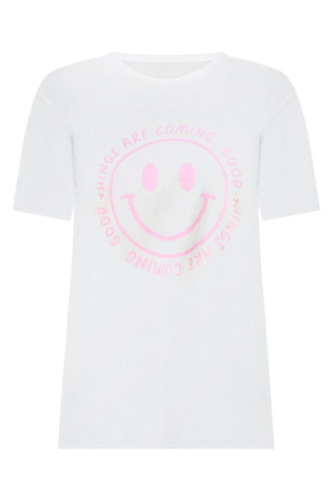 Good Things Are Coming Ivory Oversized Graphic Tee sold by Pink Lily product image thumbnail 3