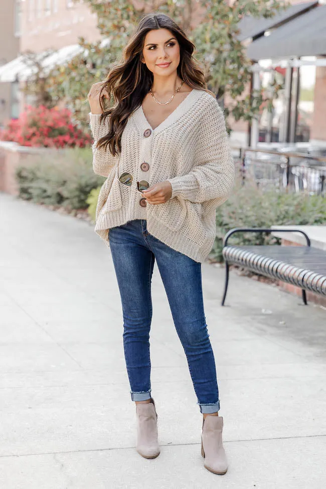 Sundown Awaits Knit Oatmeal Cardigan sold by Pink Lily product image thumbnail 2