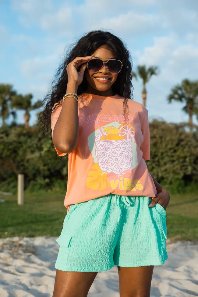 Summer Drink Coral Oversized Graphic Tee sold by Pink Lily product image thumbnail 2