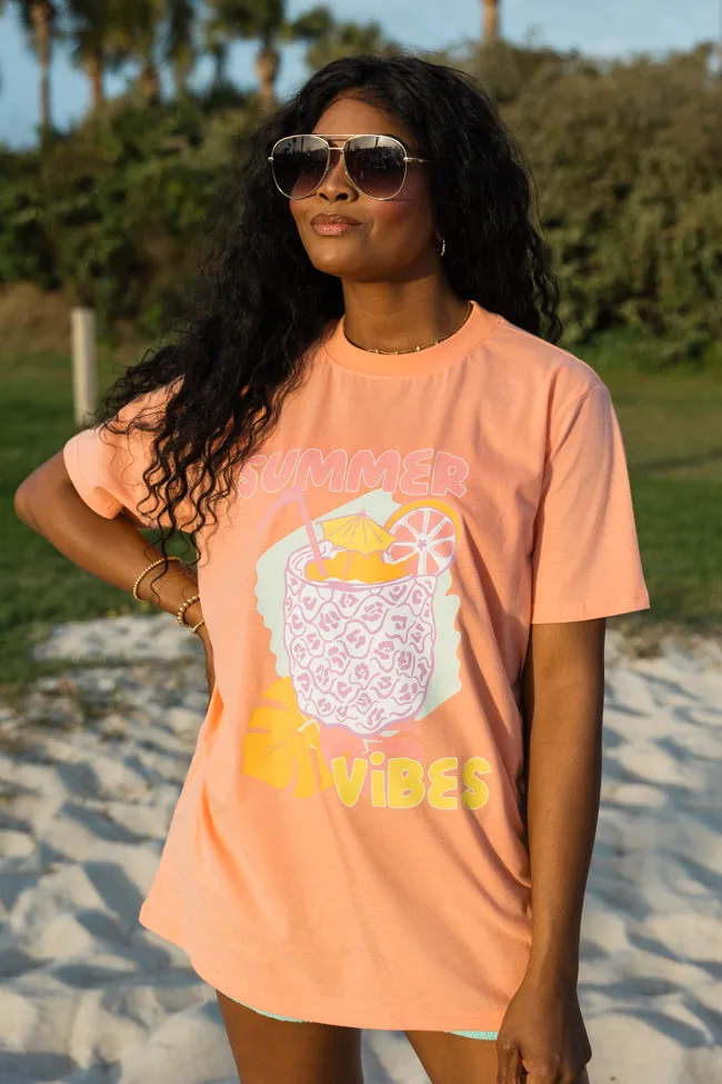 Summer Drink Coral Oversized Graphic Tee sold by Pink Lily product image thumbnail 3