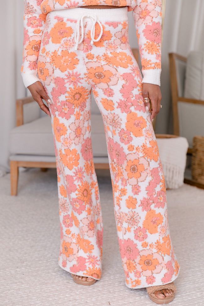 Movies And Chill Vintage Floral Fuzzy Lounge Pants FINAL SALE sold by Pink Lily