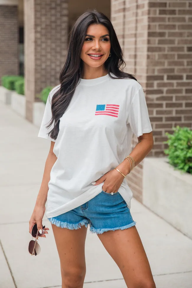 Live Free White Comfort Colors Graphic Tee sold by Pink Lily product image thumbnail 5