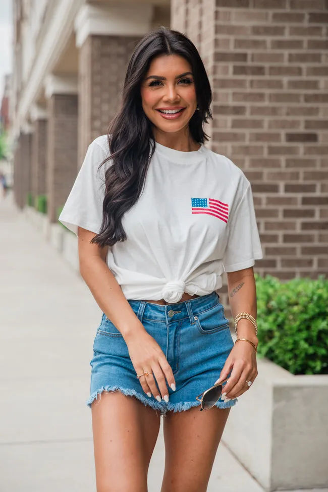 Live Free White Comfort Colors Graphic Tee sold by Pink Lily product image thumbnail 3