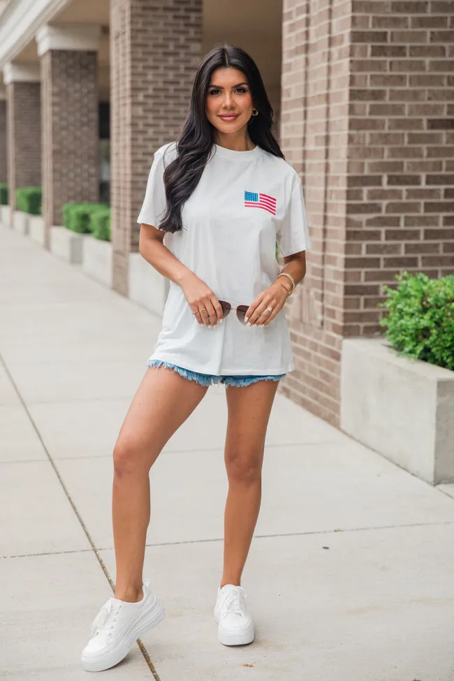 Live Free White Comfort Colors Graphic Tee sold by Pink Lily product image thumbnail 2