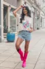 Queen of Country Ivory Oversized Graphic Tee sold by Pink Lily