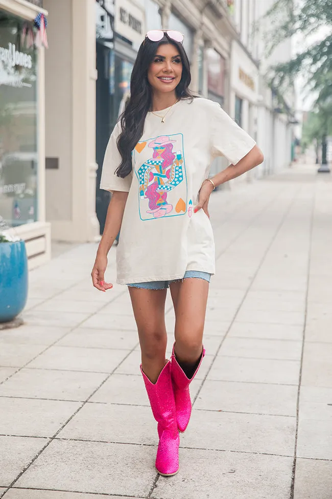 Queen of Country Ivory Oversized Graphic Tee sold by Pink Lily product image thumbnail 4