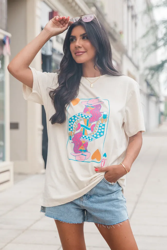 Queen of Country Ivory Oversized Graphic Tee sold by Pink Lily product image thumbnail 5
